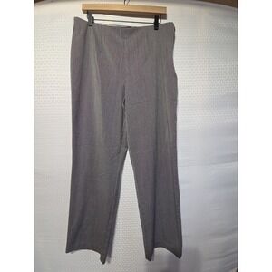 Tribal Women's Dress Pants Size 12‎ Gray Herringbone Pinstripe Stretch Side...
